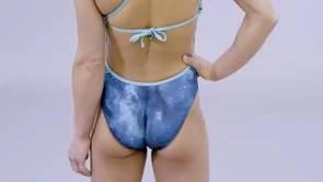 TYR Durafast EliteĀ® Women's Crosscut Tieback Swimsuit - Cosmic Night - Image 12