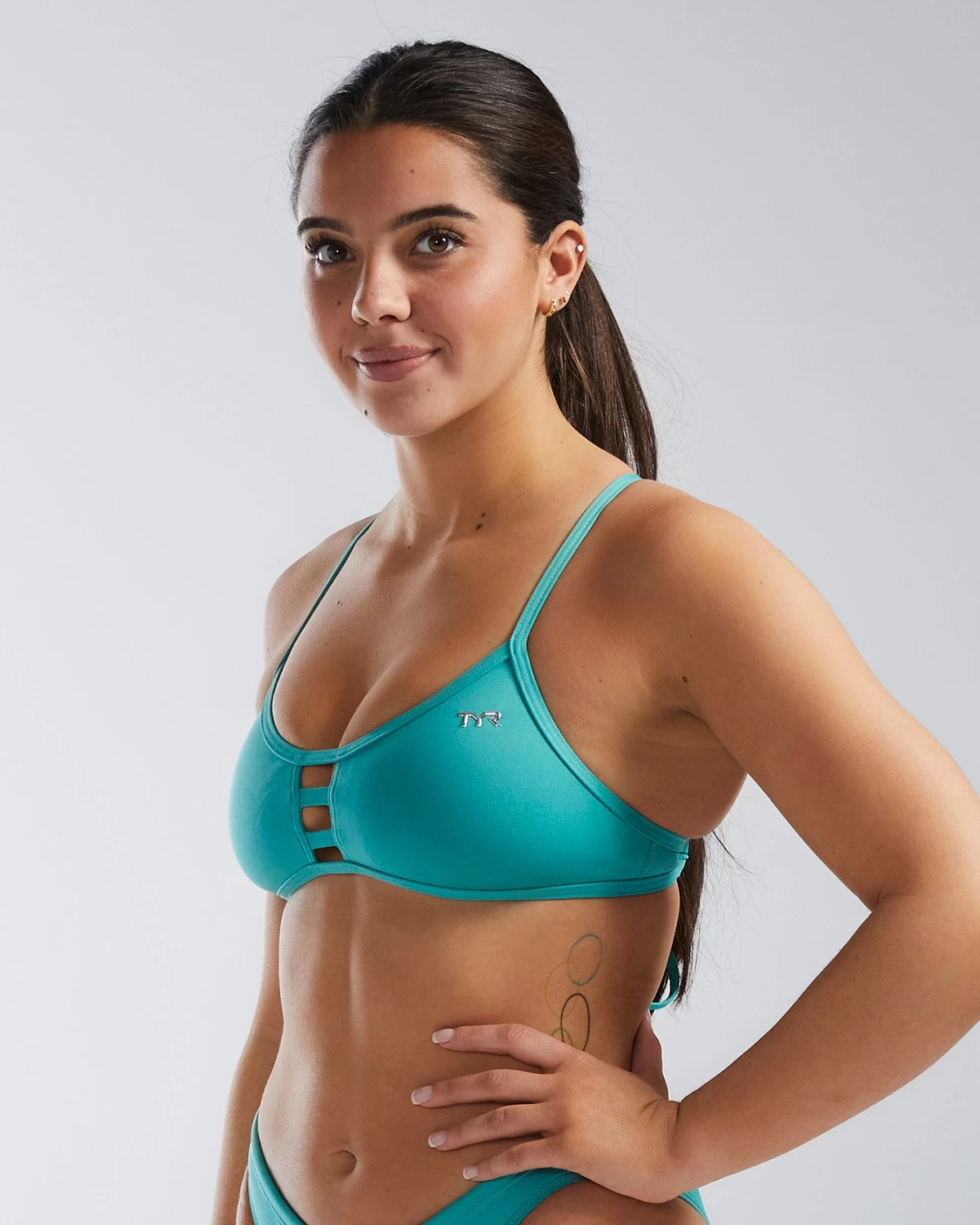 TYR Durafast EliteĀ® Women's Pacific Tieback Top - Solid - Image 3