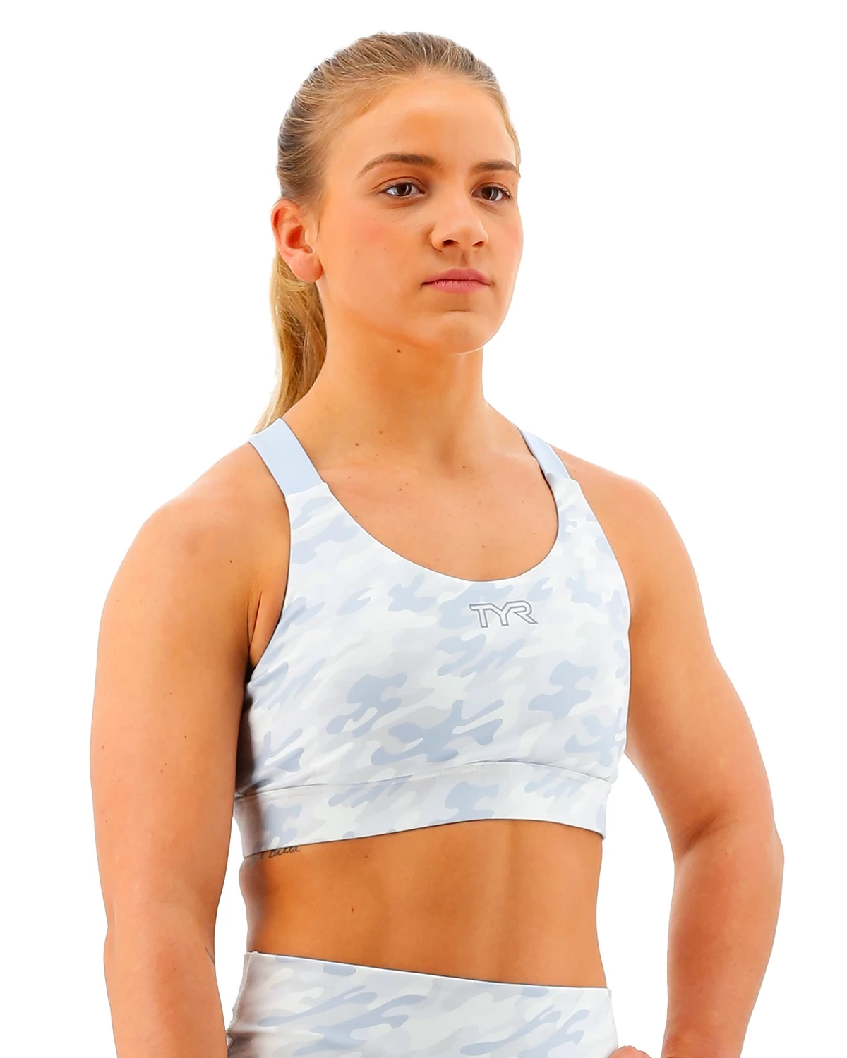 TYR Base Kineticâ„¢ Women's Crossback Sports Bra - Whiteout Camo - Image 6