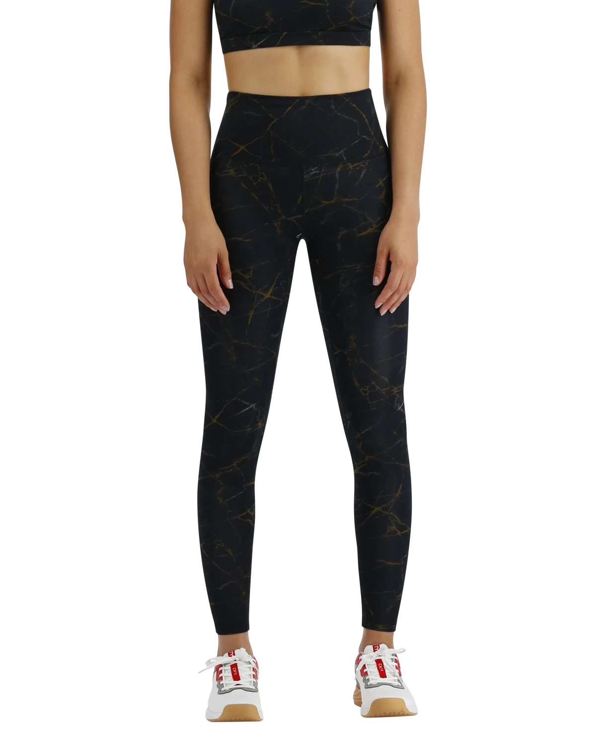 TYR Base Kinetic⢠Women's High-Rise Full Length Leggings - Goldstone