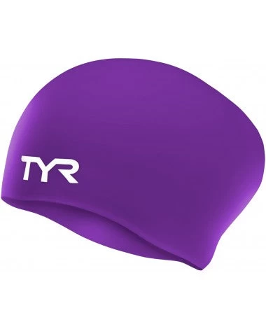 TYR Long Hair Wrinkle-Free Silicone Swim Cap - Image 5
