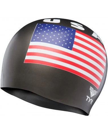 TYR USA Silicone Swim Cap - Image 2