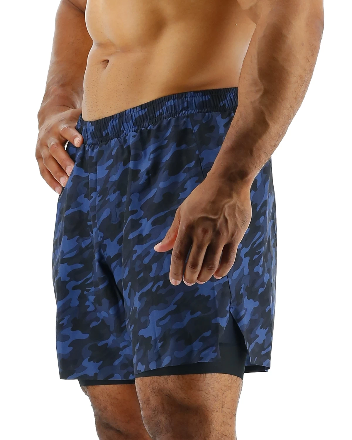 TYR Hydrosphere™ Men's Lined 6" Momentum Shorts - Midnight Camo - Image 3