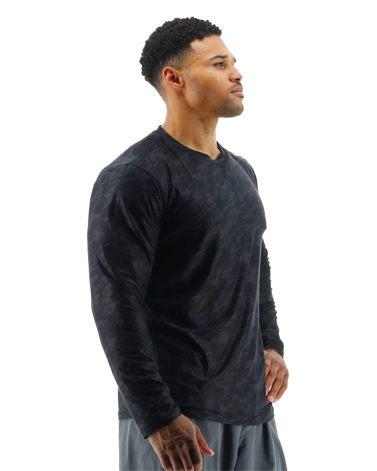 TYR Airtecâ„¢ Men's Long Sleeve Tee - Blackout Camo - Image 6