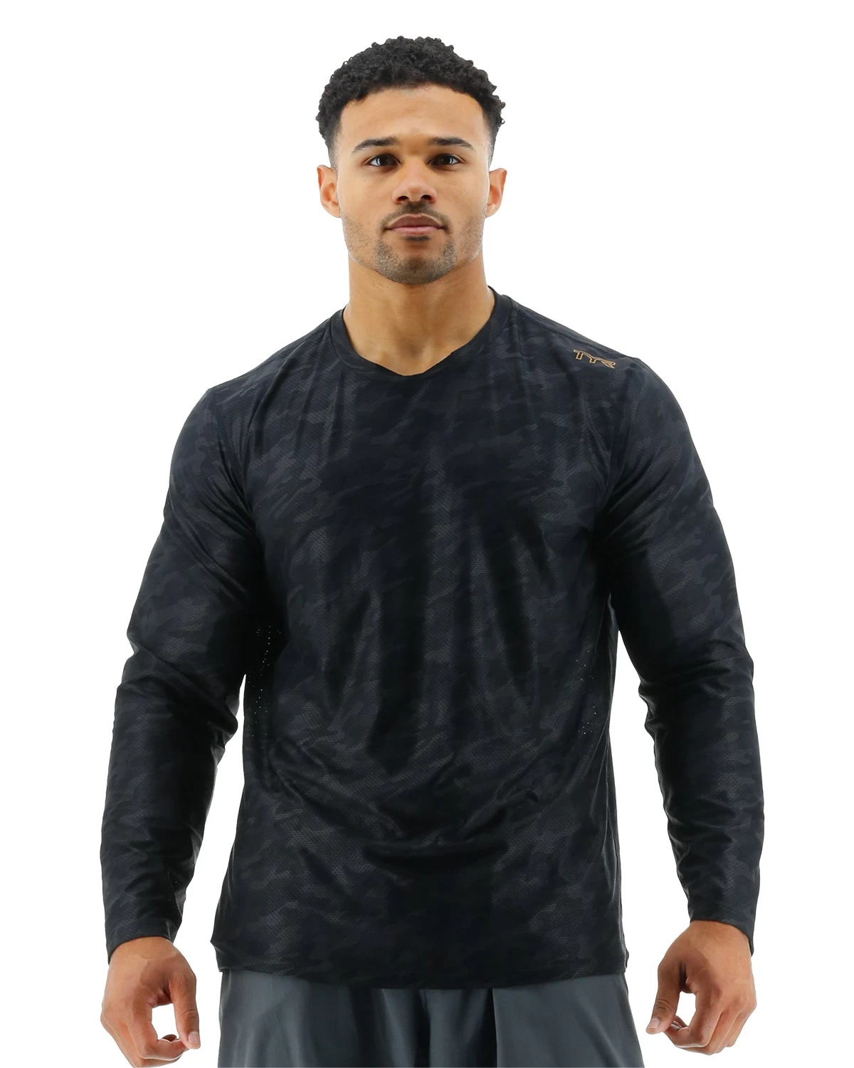 TYR Airtecâ„¢ Men's Long Sleeve Tee - Blackout Camo