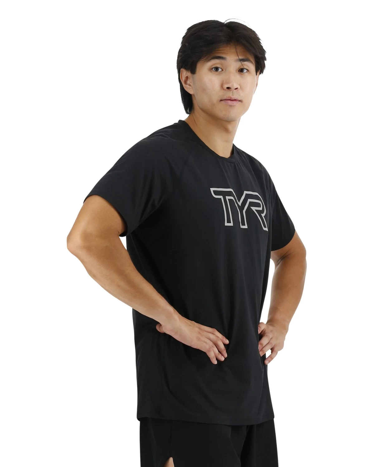 TYR ClimaDry™ Men's Raglan Big Logo Tech Tee - Solid - Image 6