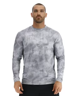 TYR SunDefense™ Men's Vented Long Sleeve Crew Shirt - Turbulent