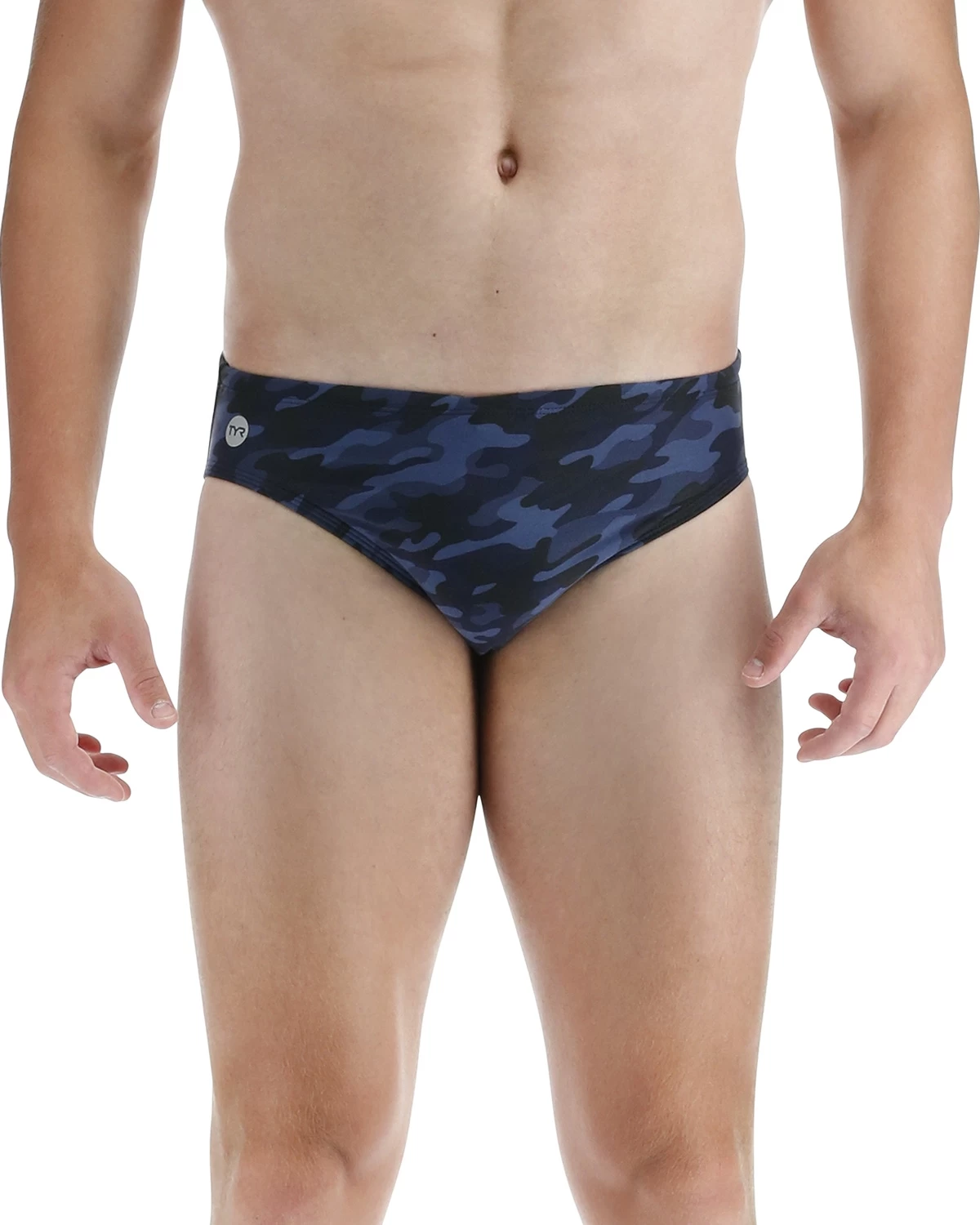 TYR Durafast EliteĀ® Men's Brief Swimsuit - Midnight Camo - Image 2