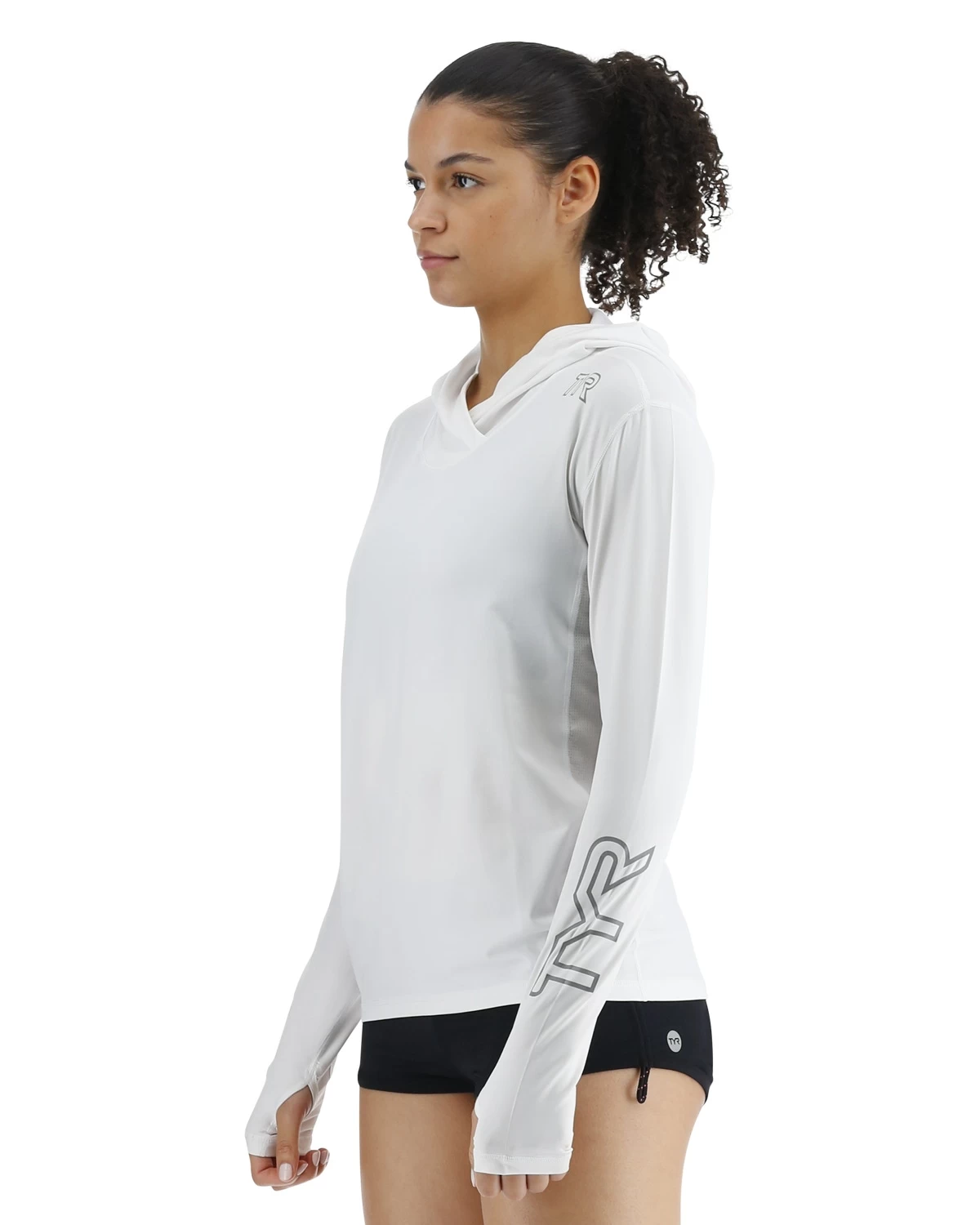 TYR SunDefense⢠Women's Vented Hooded Shirt - Solid - Image 3