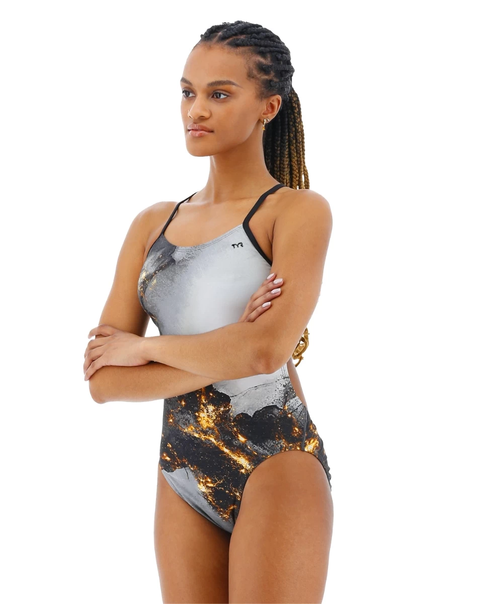 TYR Durafast EliteĀ® Women's Cutoutfit Swimsuit - Pyrite - Image 6