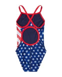 TYR Durafast OneĀ® Girlās Diamondfit Swimsuit - Star Spangled