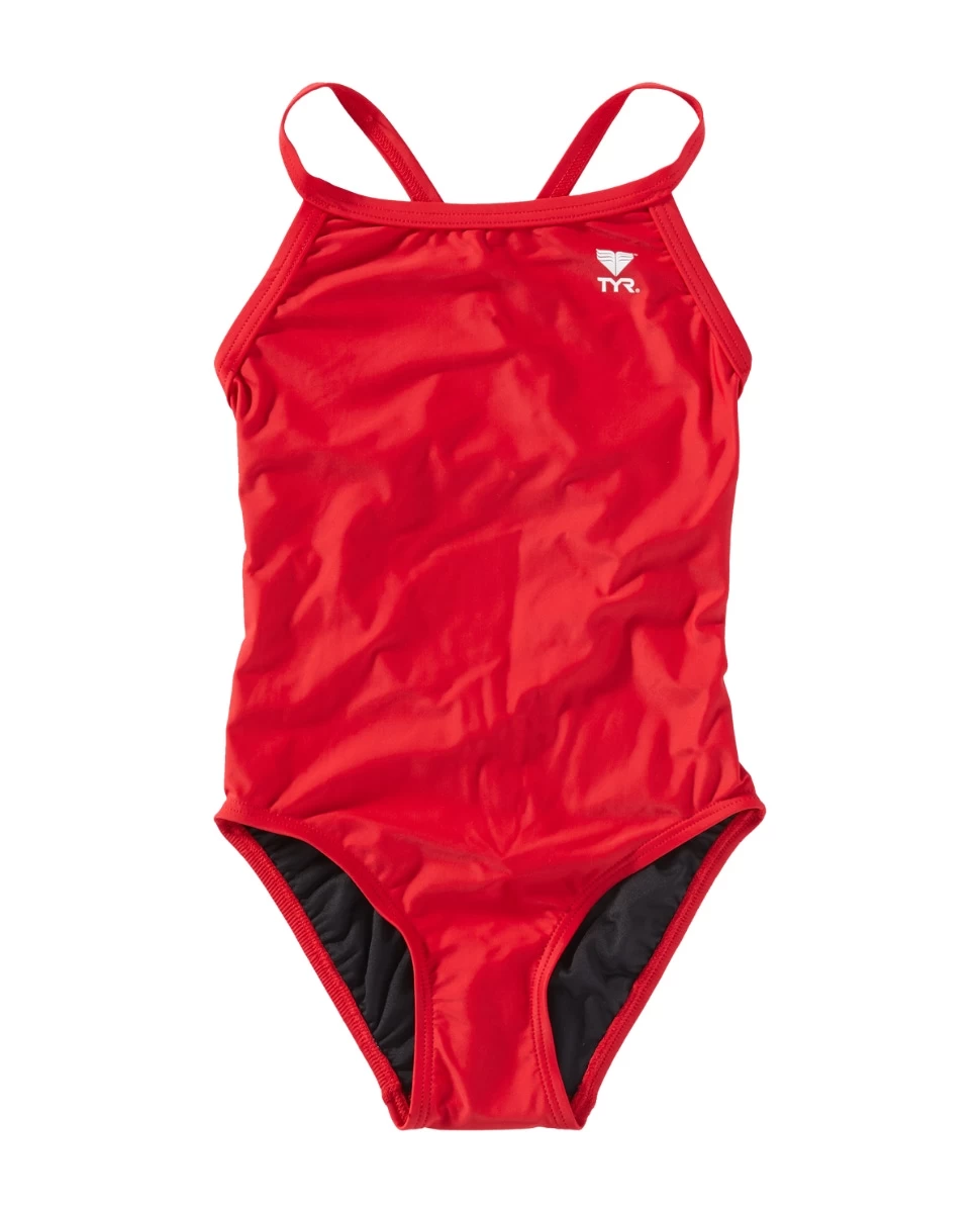 TYReco™ Girls' Diamondfit Swimsuit - Solid - Image 2