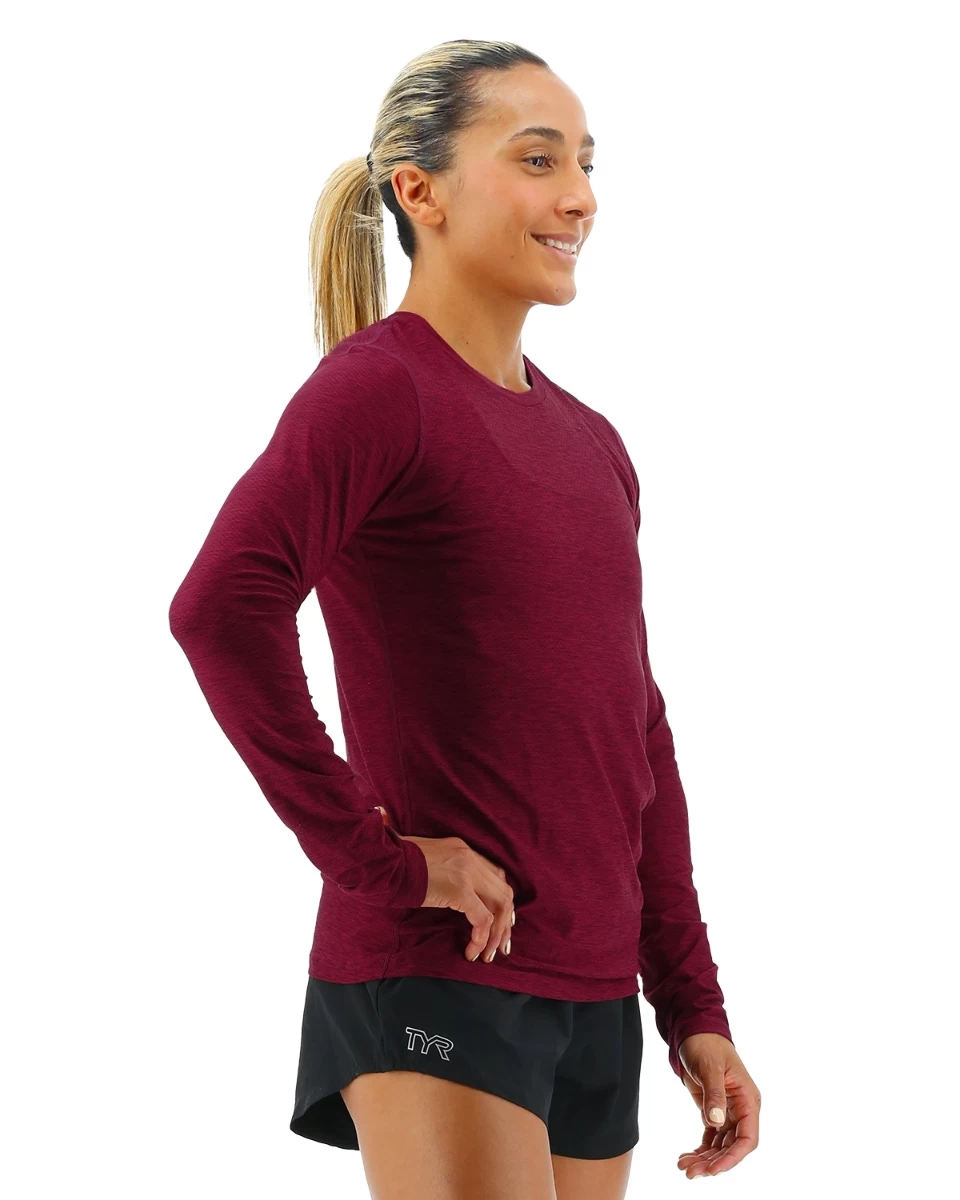 TYR Airtecâ„¢ Women's Long Sleeve Tee - Solid - Image 6