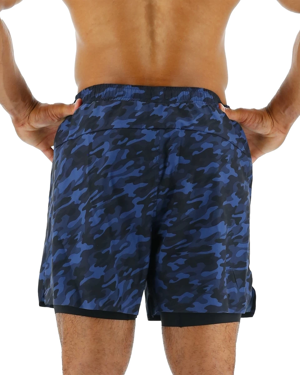 TYR Hydrosphere™ Men's Lined 6" Momentum Shorts - Midnight Camo - Image 7