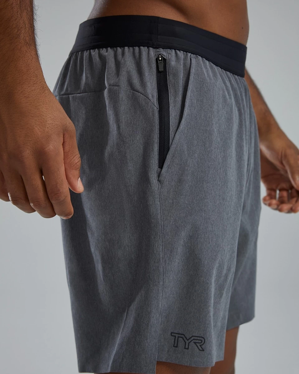 TYR Hydrosphere™ Men's Unlined 7" Unbroken Big Logo Shorts - Solid - Image 5