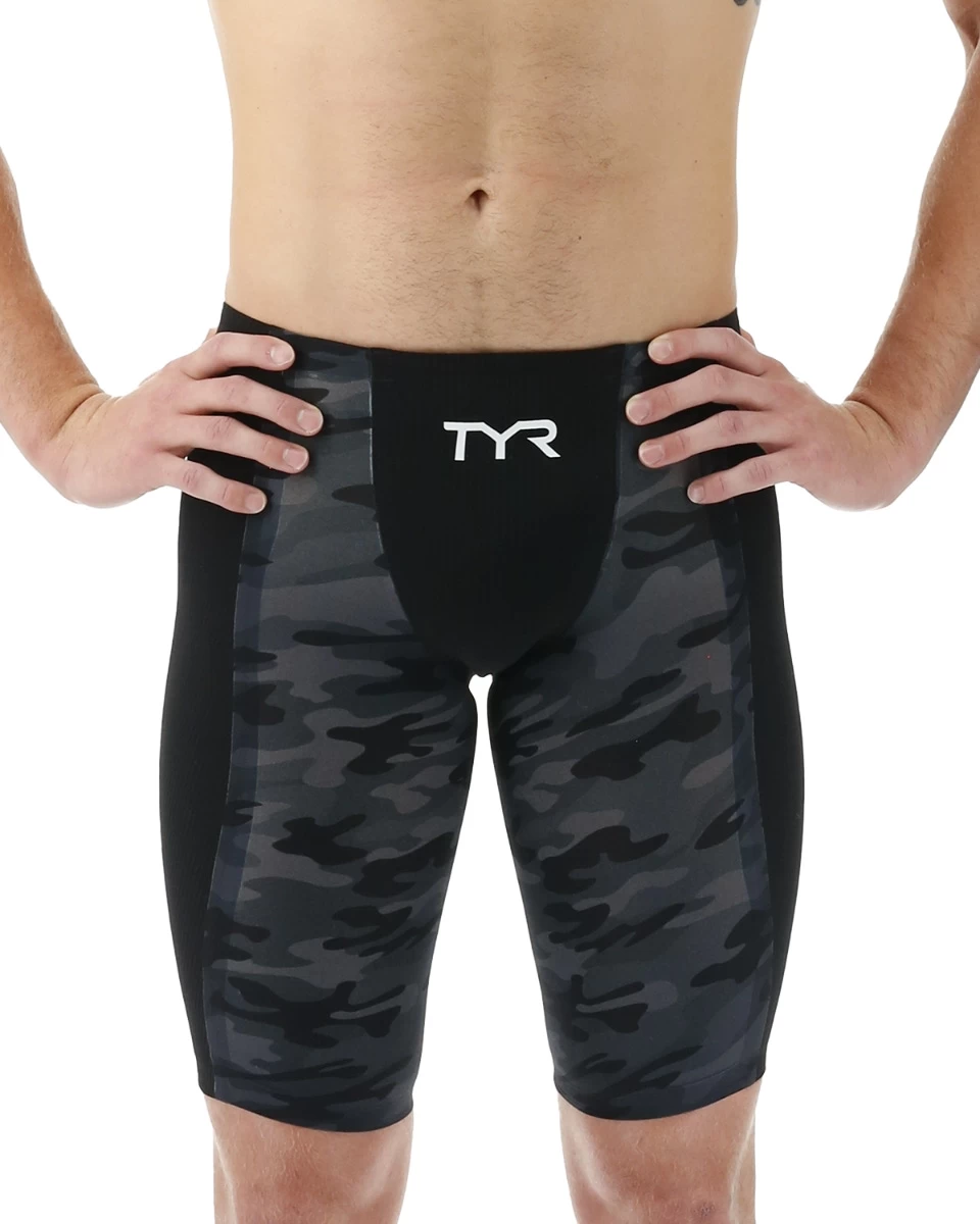 TYR Men's Shockwave High-Waist Jammer Swimsuit - Camo - Image 7