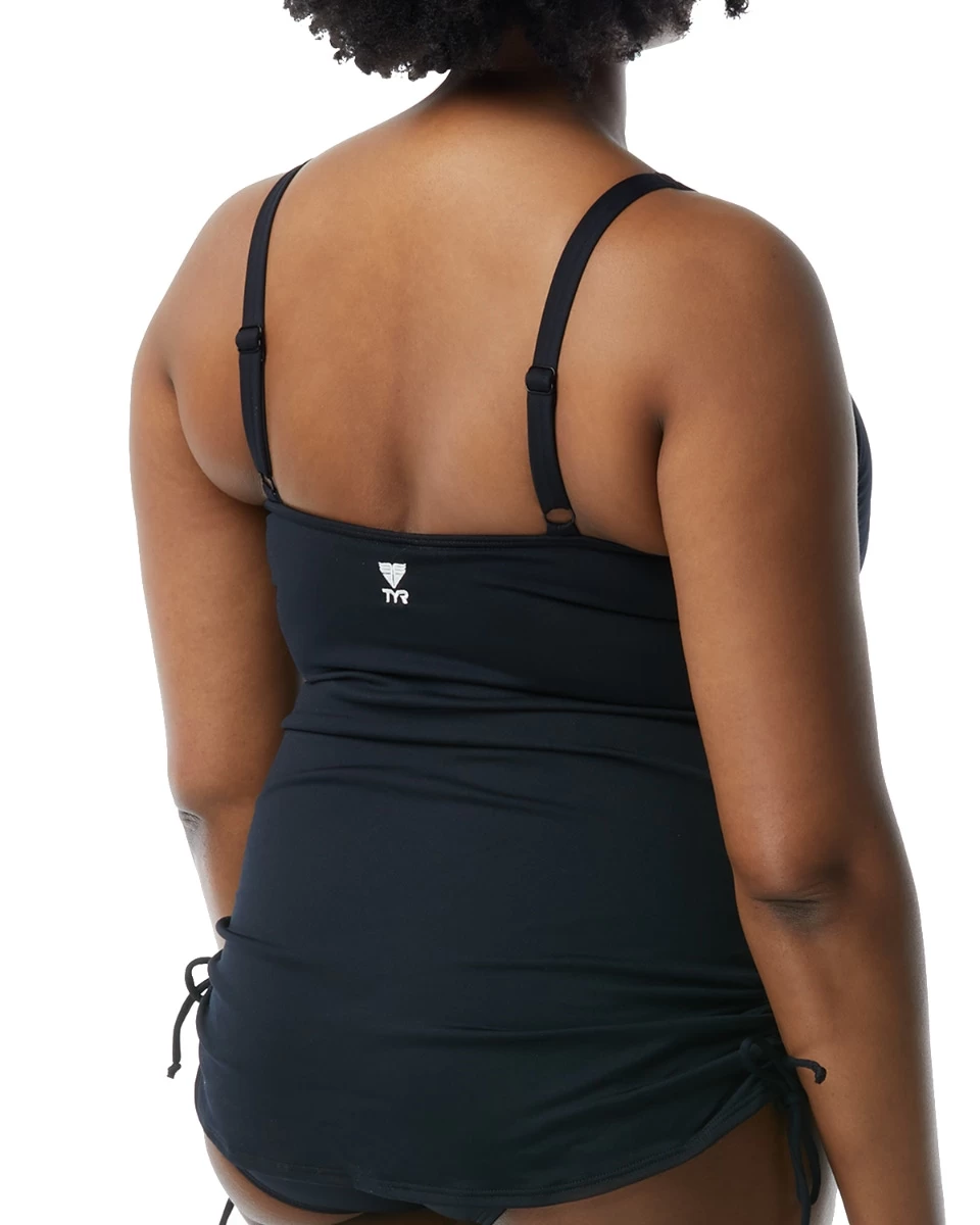 TYR Women's Plus Solid V-Neck Sheath - Solid - Image 2