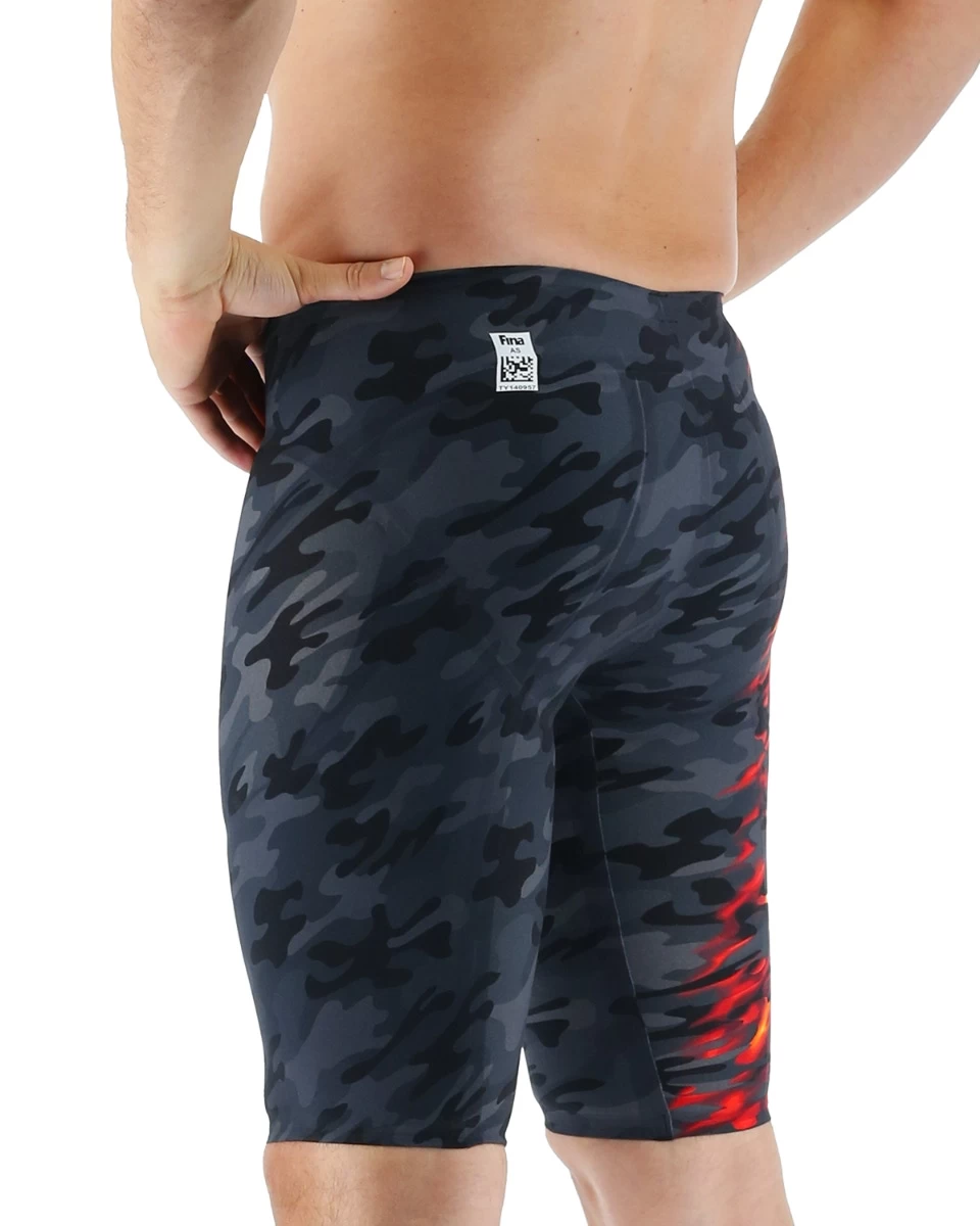 TYR Men’s Venzo™ High-Waist Jammer Swimsuit - Camo Fire - Image 4
