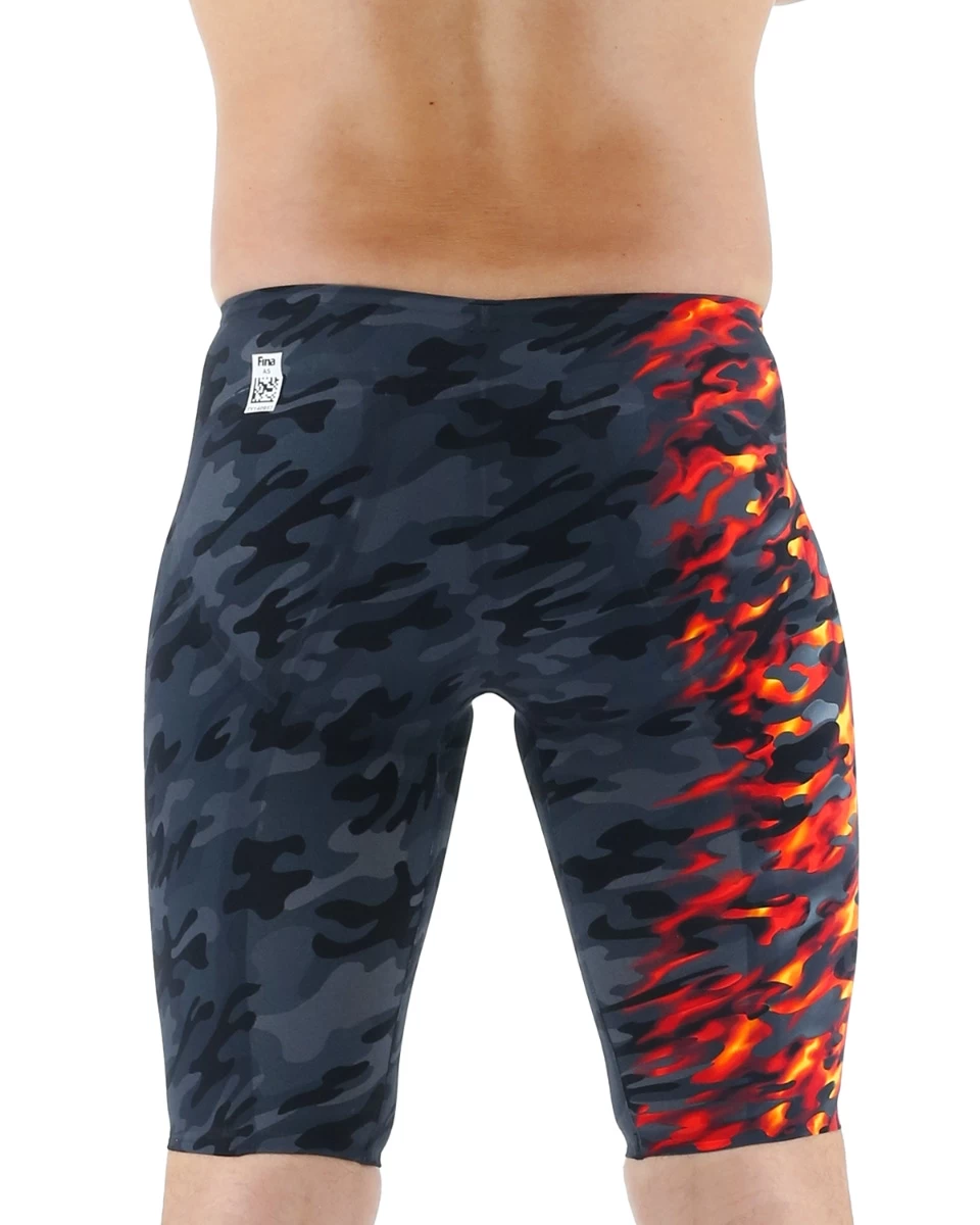 TYR Men’s Venzo™ High-Waist Jammer Swimsuit - Camo Fire - Image 2